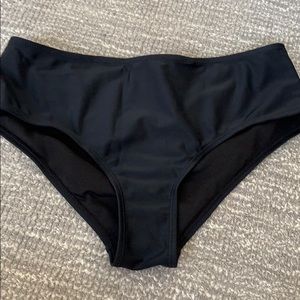 Black hipster bathing suit bottoms